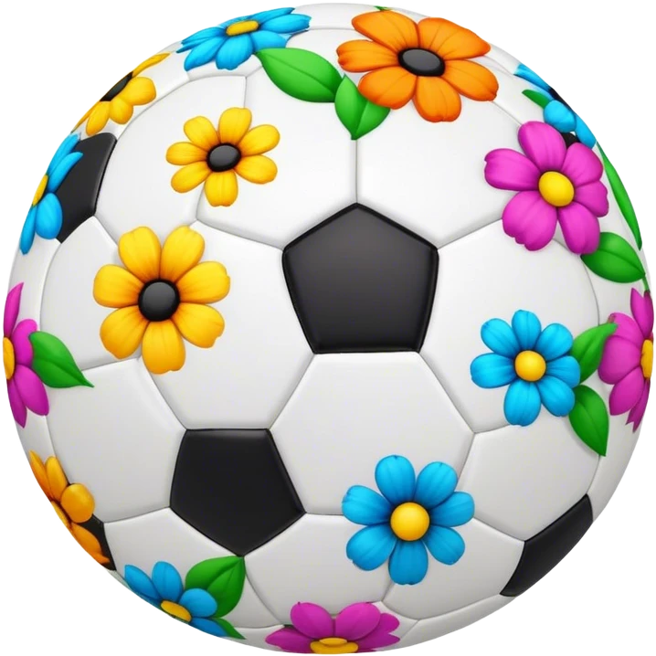 Soccer ball with flowers  emoji