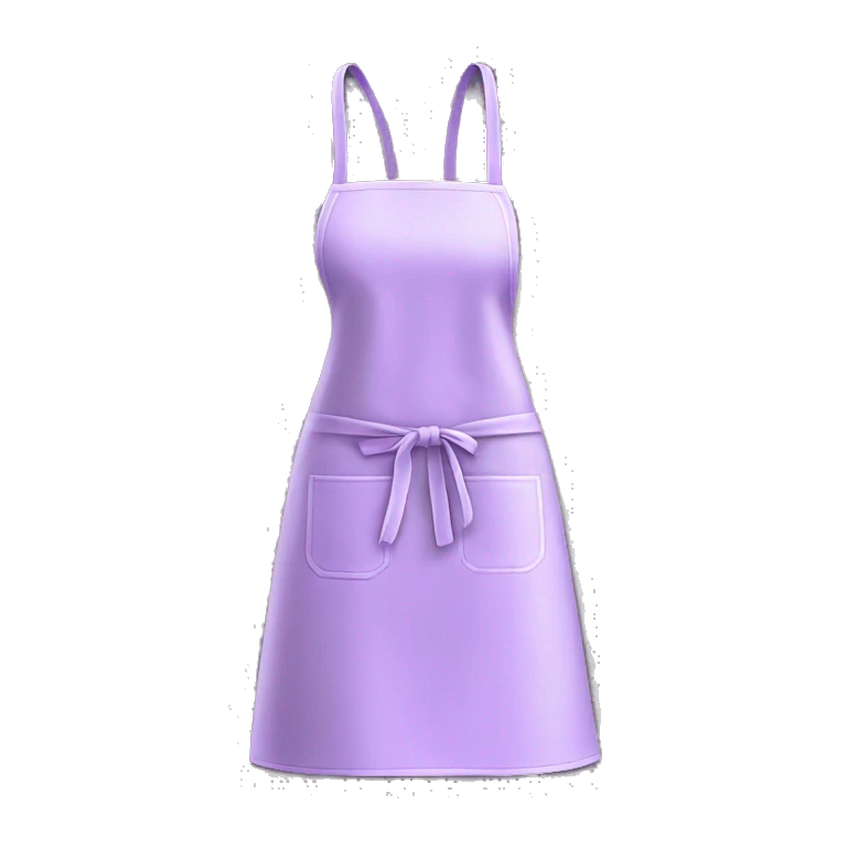 Realistic isolated light purple kitchen apron. emoji