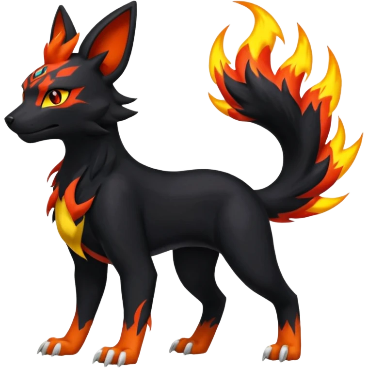 
Houndour-Torracat-Zorua-Salandit-Flareon-Fakémon-Digimon-fusion (full body) emoji