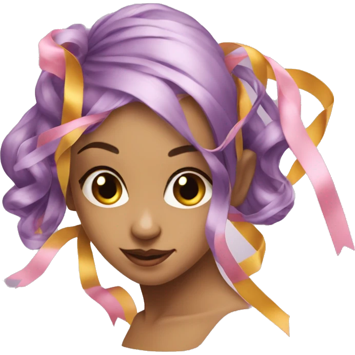 Girl with on aerial silk ribbons emoji