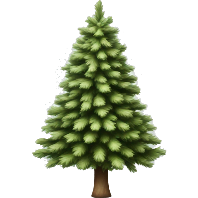 Realistic isolated off white fir christmas tree   emoji