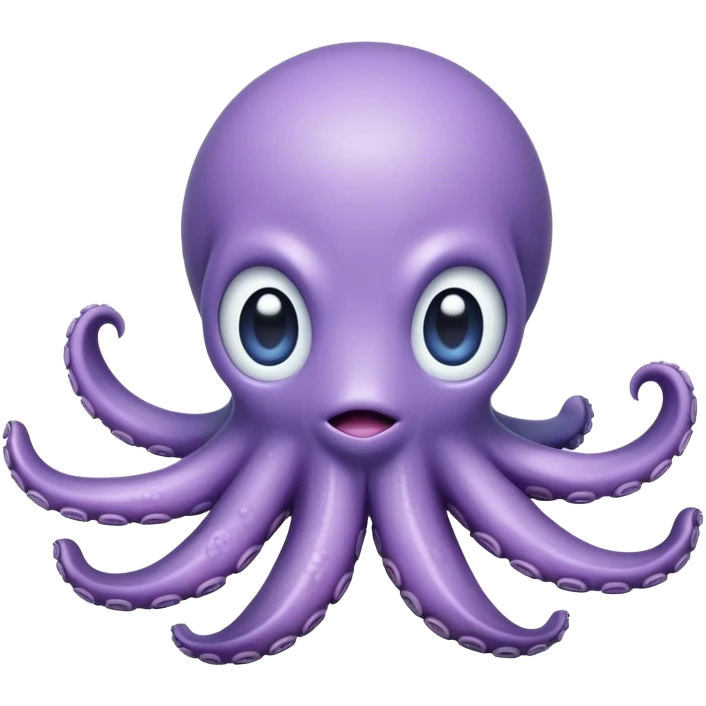 Meme-Worthy Floating Baby Octopus Portrait Emoji, Drifting gracefully in the water with soft, curled tentacles and a dreamy, weightless posture, showcasing a smooth, rounded light blue-purple body with mesmerizingly large, gentle eyes gazing into the abyss, Simplified yet poetically expressive features, highly detailed, glowing with a soft, celestial marine glow, high shine, quiet and mystical, stylized with an air of deep-sea serenity, soft glowing outline, capturing the essence of a tiny, peaceful cephalopod floating endlessly in the infinite beauty of the ocean depths! emoji