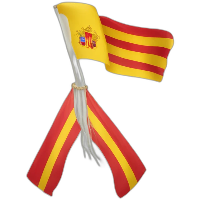 Flag sicily, half yellow and red flag with a jellyfish in the middle emoji