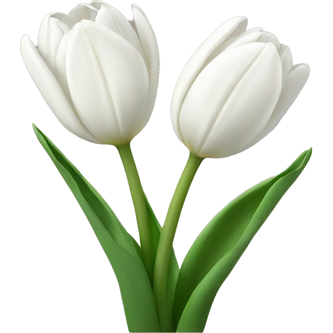 white tulips  emoji