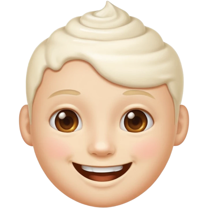 A lot of cream in butt emoji