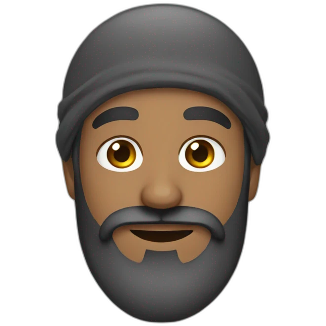 Muslim man with beard emoji