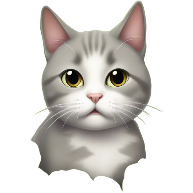 Cat in tears eating Brussels sprouts emoji