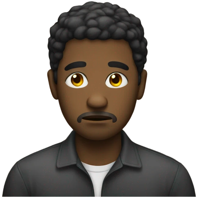 Sad black man emoji