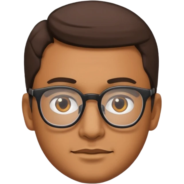 bold and wearing glasess man emoji