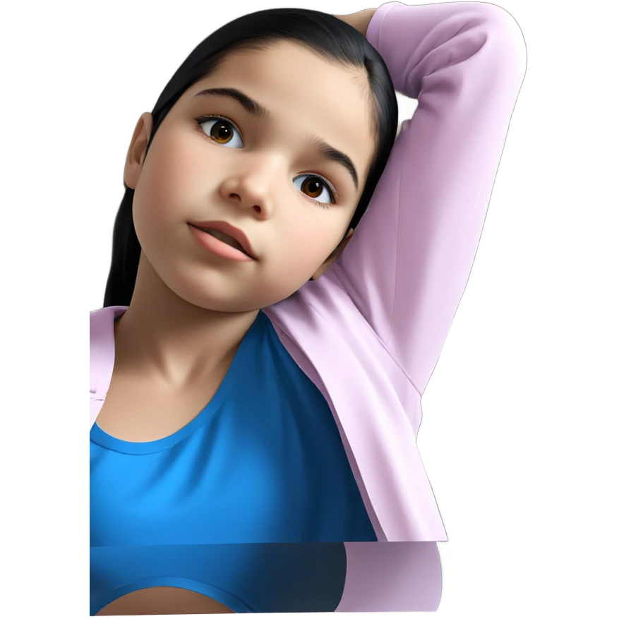 girl in black hat indoors emoji