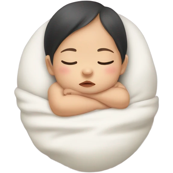 Asian baby girl sleeping emoji