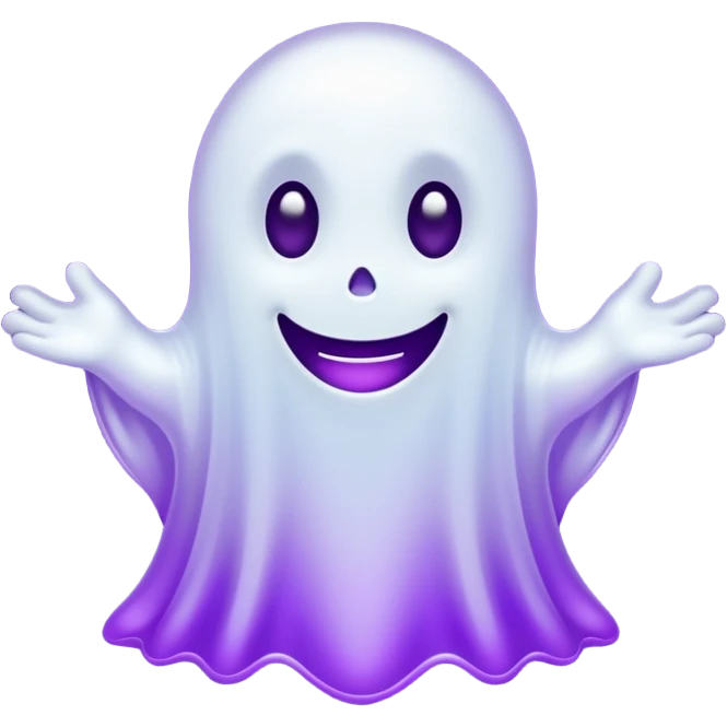 cute purple ghost emoji