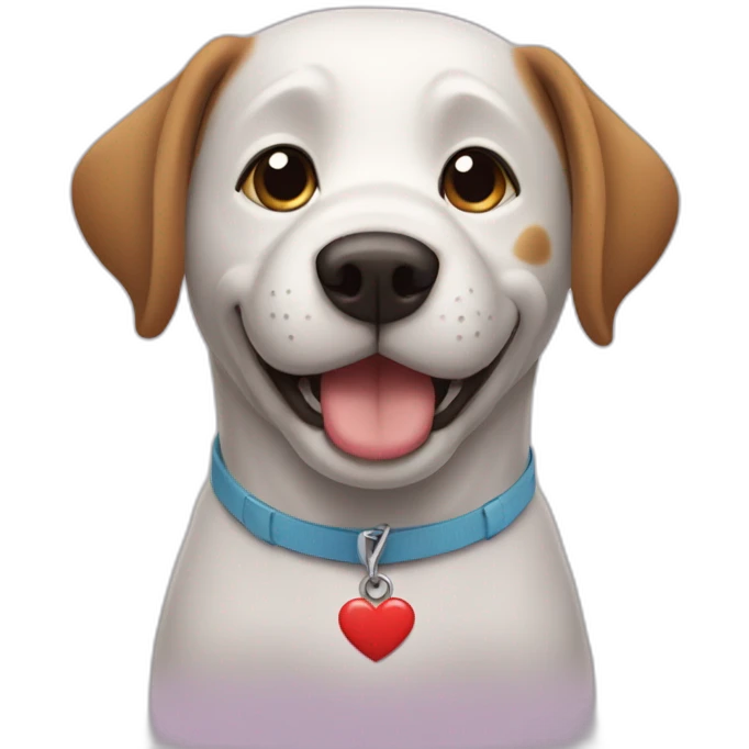 dog saying i love you emoji