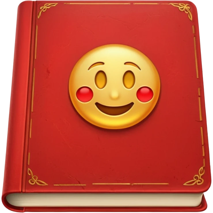red book, golden glow emoji