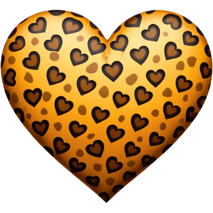 un cuore leopardato emoji