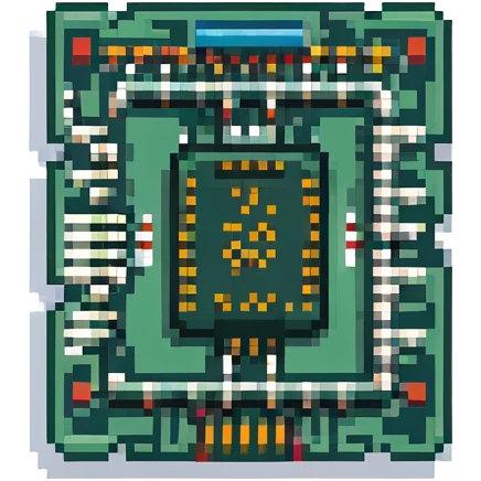 Retro microchip emoji