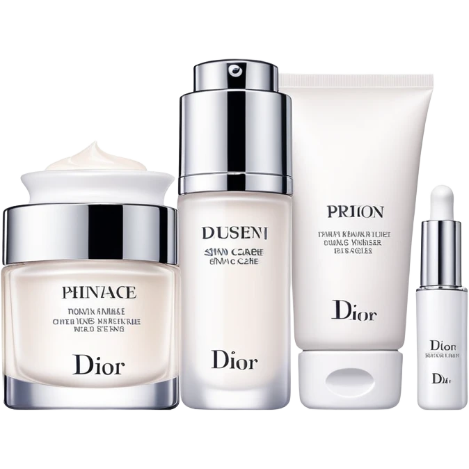 White Dior skin care Kit emoji