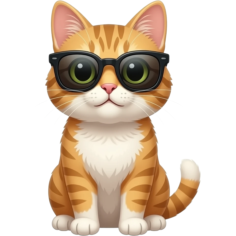 Cat wearing sunglasses emoji