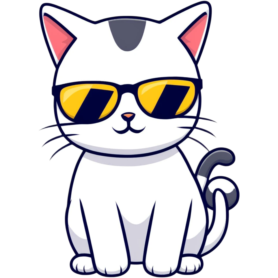 Cat with sunglasses emoji