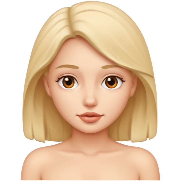 Голая девушка  emoji