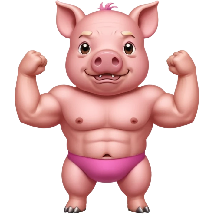 muscular pig emoji