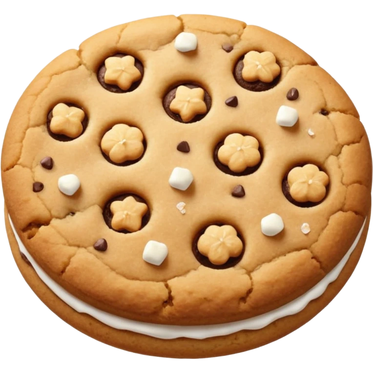 a pair of cookies without Chocolate emoji