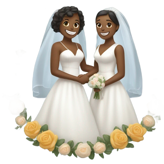Lesbians getting married emoji