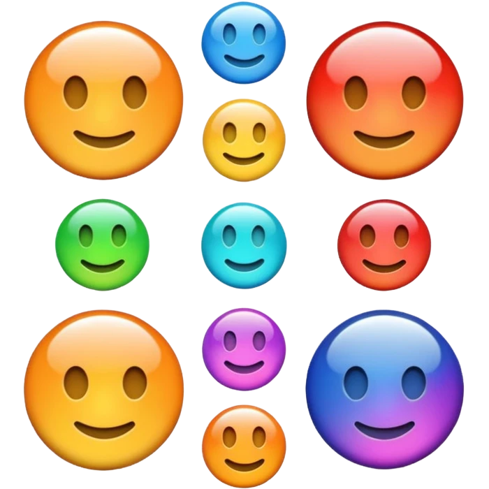a colourful button not 3d or shading only 1 button no smiley face only 1 button  emoji