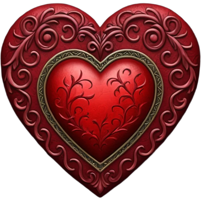 realistic gothic heart emoji