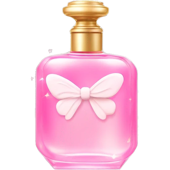 Fairy light pink perfume with bow emoji