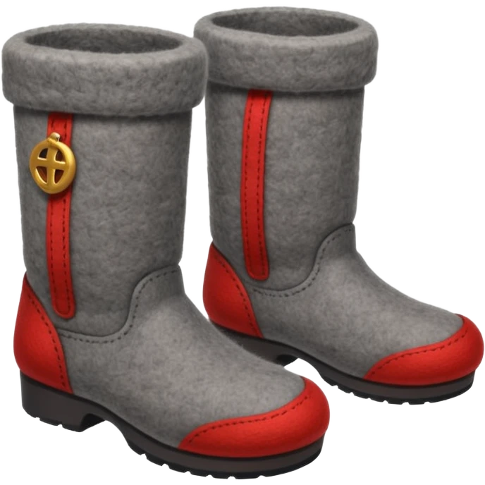Russian felt boots made entirely of felted wool emoji