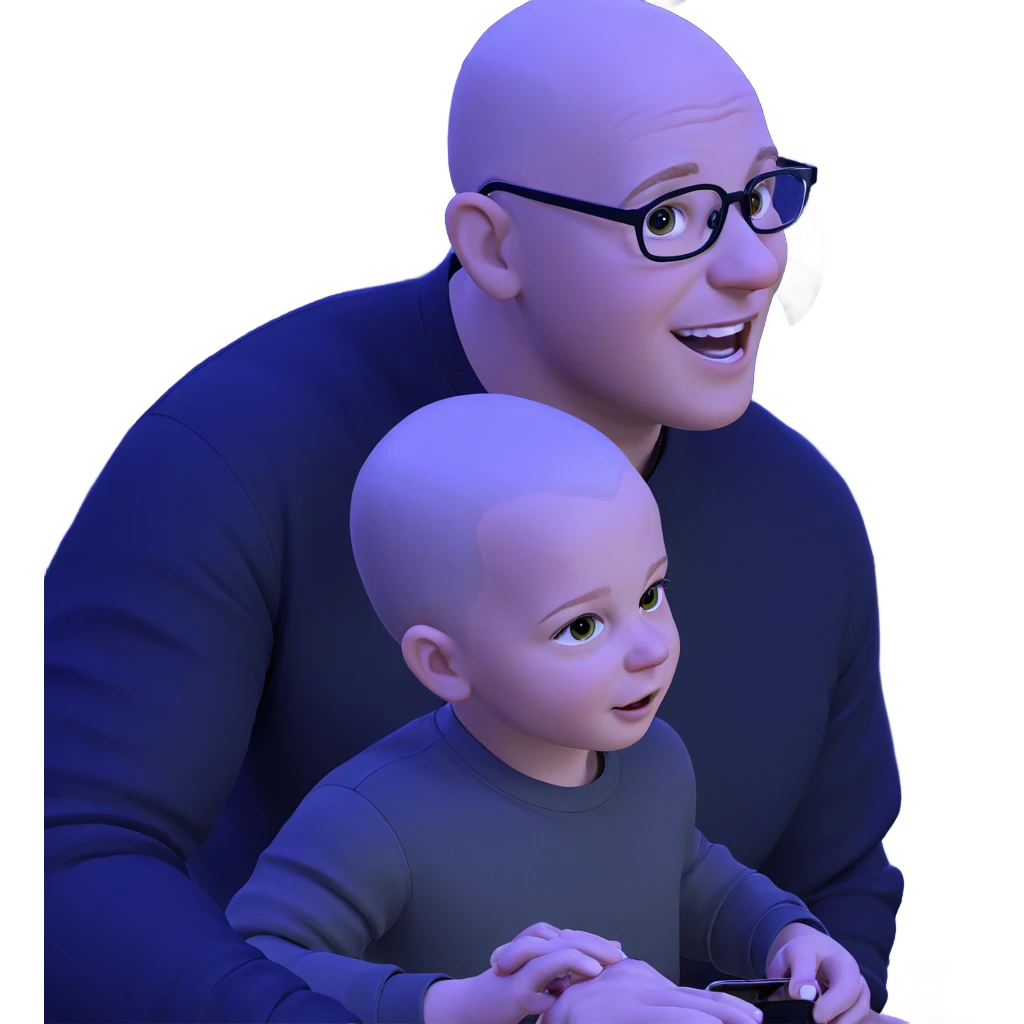bald boys in glasses emoji