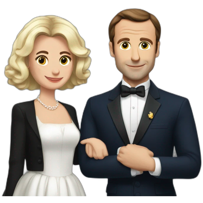 Macron marying Brigitte emoji