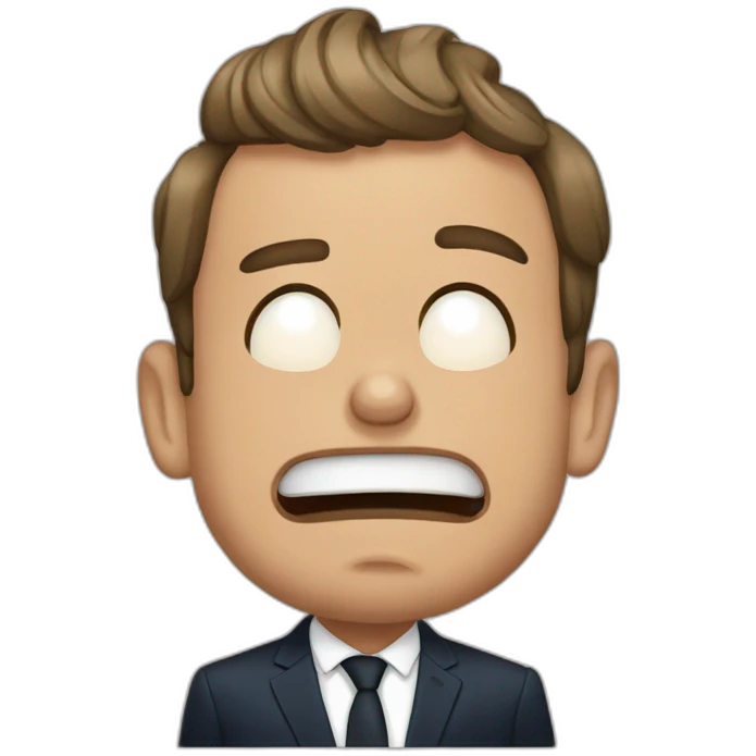 Emmanuel Macron crying emoji