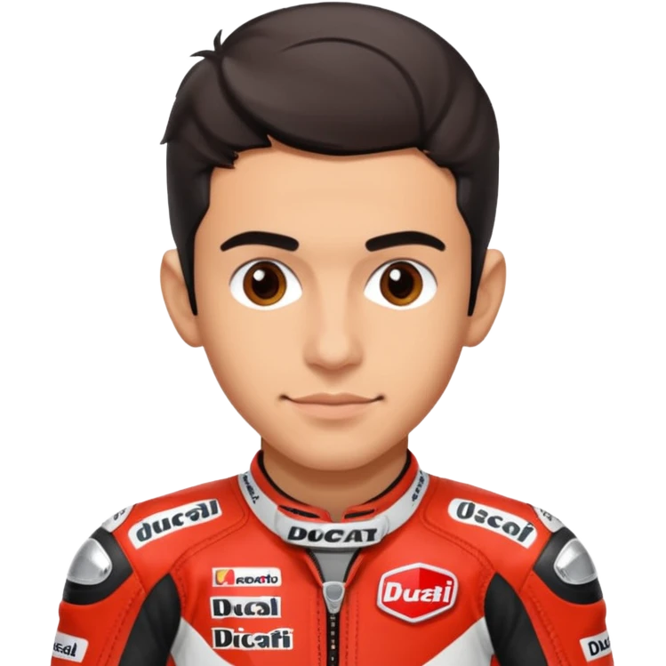 Un emoji de moto gp dé Ducati Marc Márquez  emoji