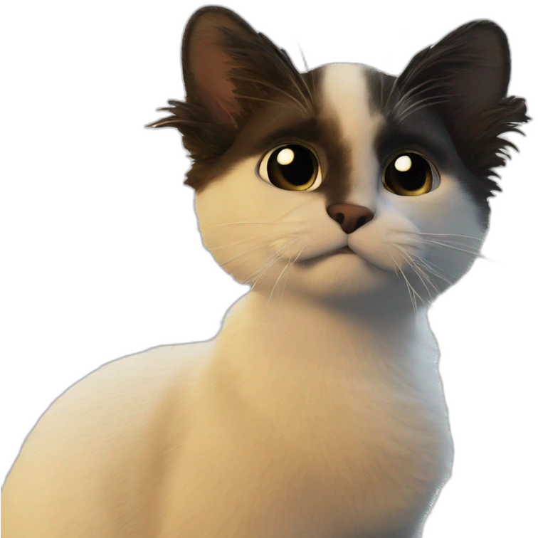 cat stares at viewer emoji
