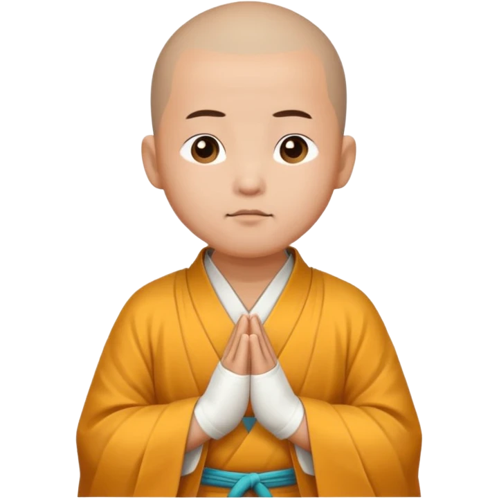 Chinese monk praying  emoji