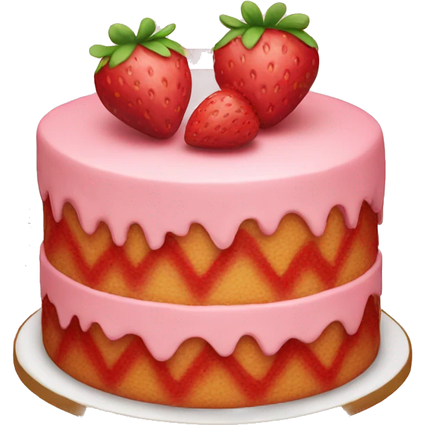 Strawberry cake emoji