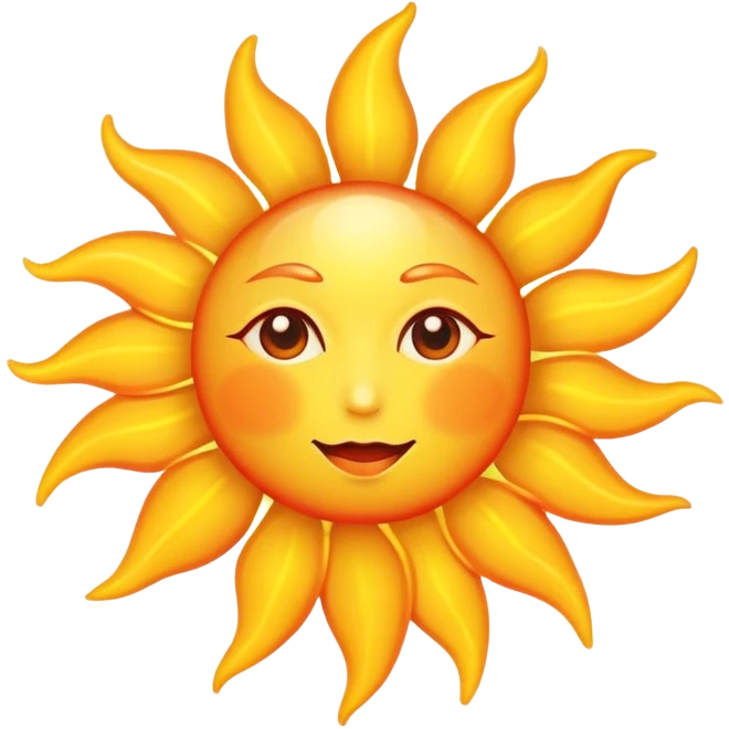 sun closeup(heart-shaped) that looks like the sun emoji