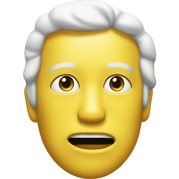 Classic yellow face emoji pointing to itself 👆 to represent 'me' or 'myself emoji
