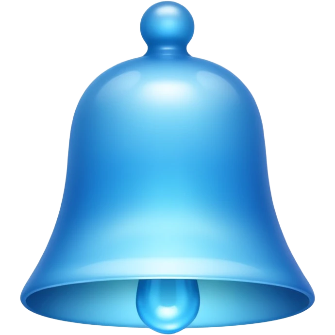 sky blue bell, soft gradients emoji
