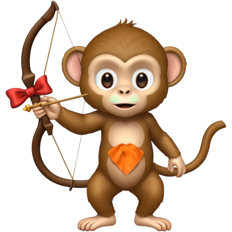 Monkey with bow emoji