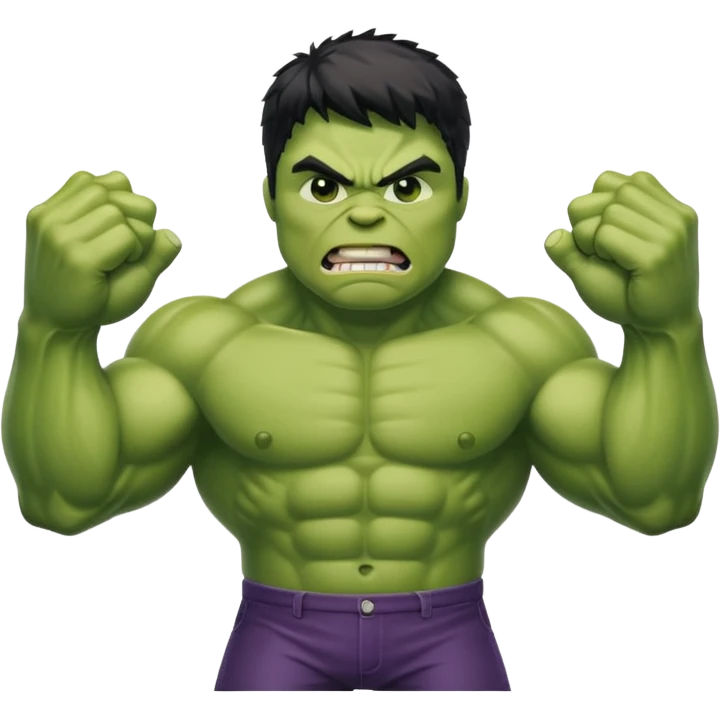 Hulk showing power emoji