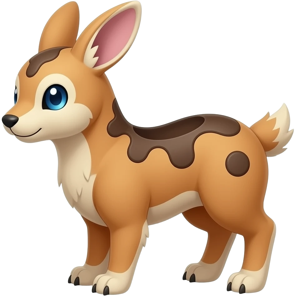 Trico-Arcanine-Buneary-Mudsdale-Jackalope-fusion-hybrid-animal-creature emoji