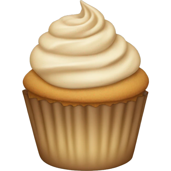 Beige asthetic cupcake emoji