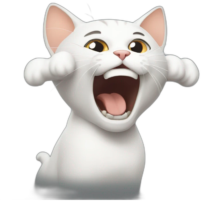 cat yelling at cloud emoji