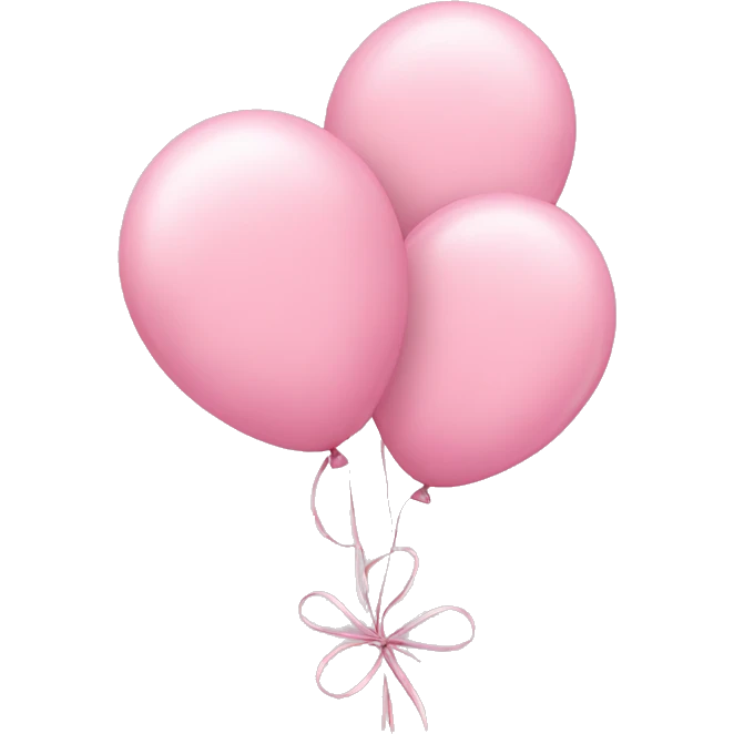 light pink balloons tied together emoji