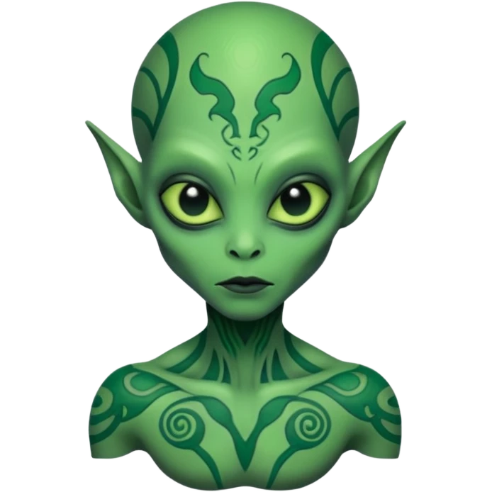 alien with tattoo emoji