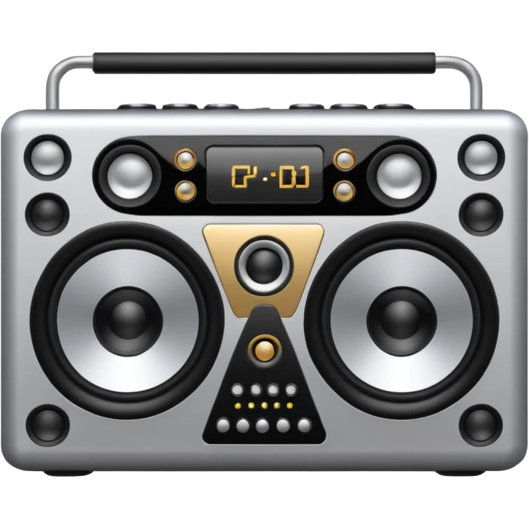 a speaker with eyes and buttons like dj box emoji