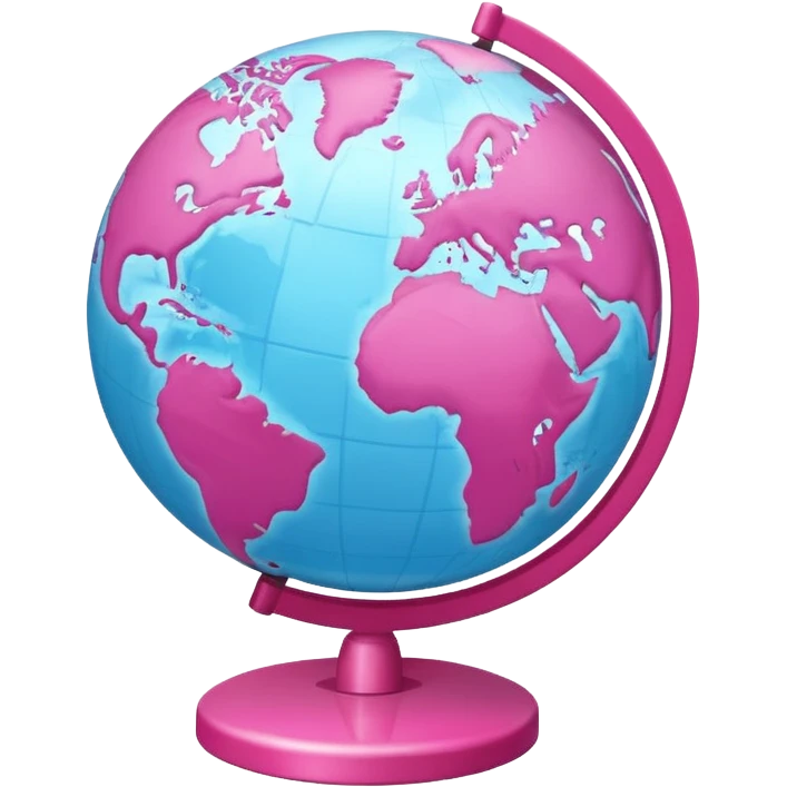 mix light pink dark pink and white girly globe with WWW in big letters under it.
It looks like an internet bar icon. emoji